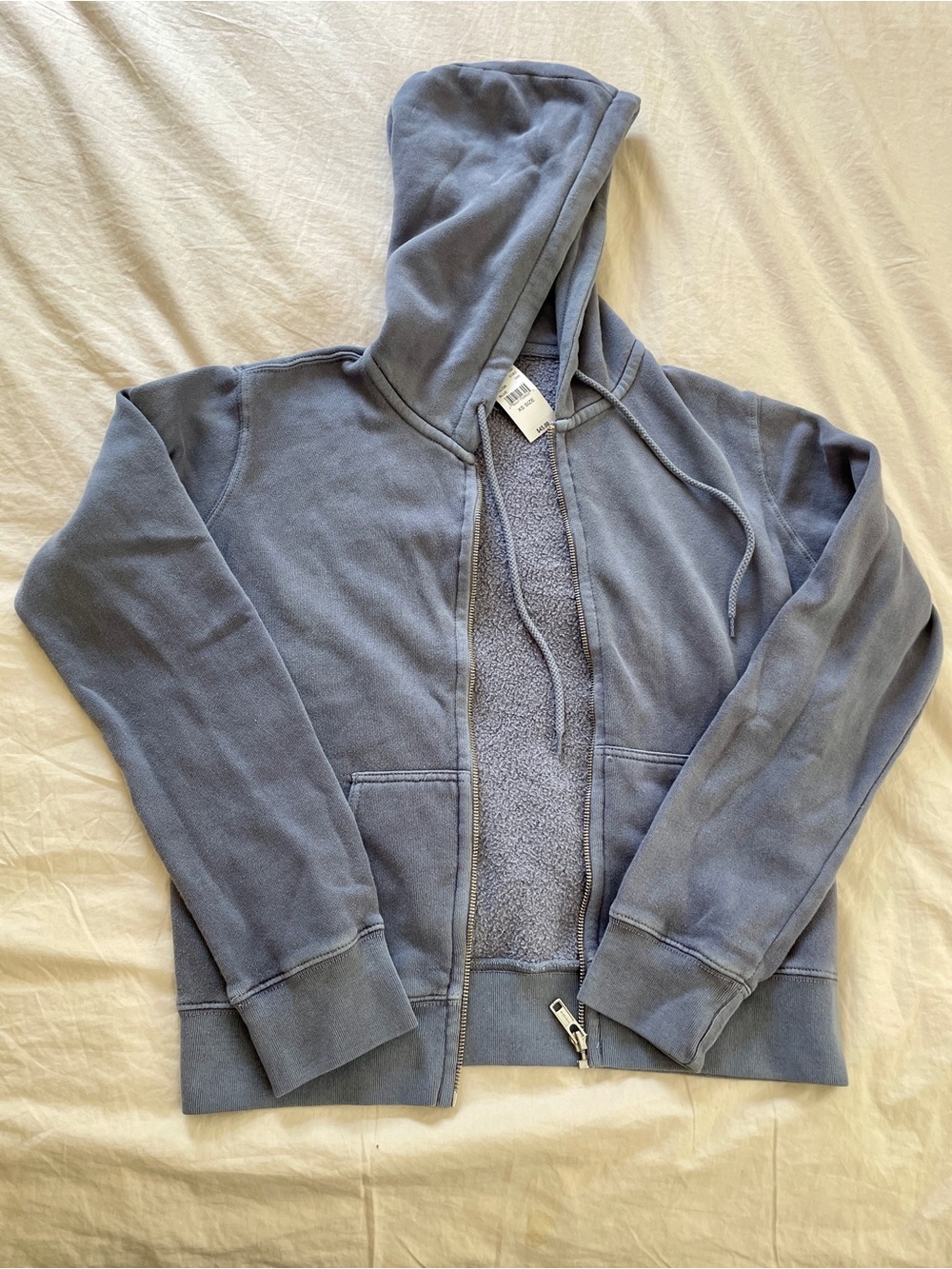 PacSun Steel Blue Fleece-Lined Zip Hoodie